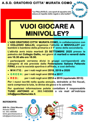 volantino minivolley 2025/26